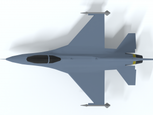 low poly cartoon f-16c fighting falcon 3D 모델