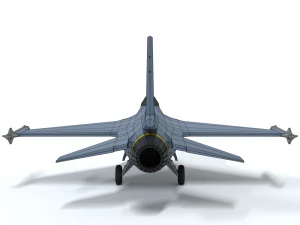 low poly cartoon f-16c fighting falcon 3D Model