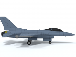 low poly cartoon f-16c fighting falcon 3D 모델