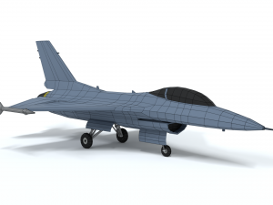 low poly cartoon f-16c fighting falcon 3D 모델