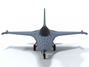low poly cartoon f-16c fighting falcon 3D 모델