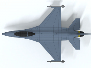 low poly cartoon f-16c fighting falcon 3D 모델