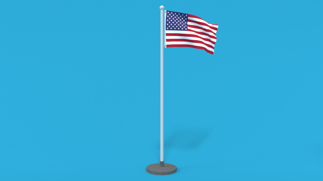 low poly seamless animated usa flag 3D Model .c4d .max .obj .3ds .fbx .stl .blend 