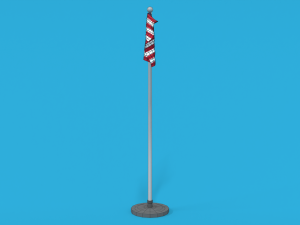 low poly seamless animated usa flag 3D Model