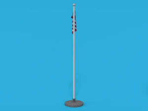 low poly seamless animated usa flag 3D Model