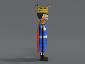 low poly cartoon king Modello 3D