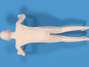 low poly kid push up 3D मॉडल