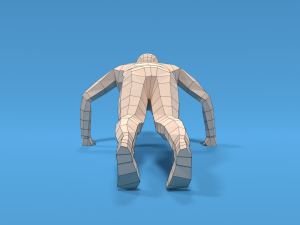 low poly kid push up 3D मॉडल