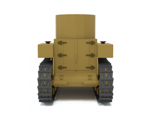 cartoon t1e1 cunningham light tank Modelo 3D