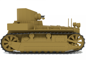 cartoon t1e1 cunningham light tank Modelo 3D