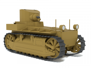 cartoon t1e1 cunningham light tank Modelo 3D