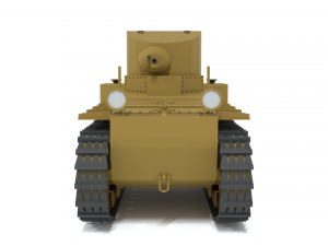 cartoon t1e1 cunningham light tank Modelo 3D
