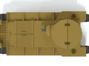 cartoon t1e1 cunningham light tank Modelo 3D