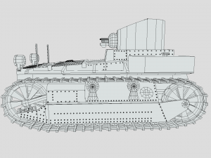 cartoon t1e1 cunningham light tank Modelo 3D