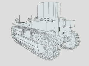 cartoon t1e1 cunningham light tank Modelo 3D