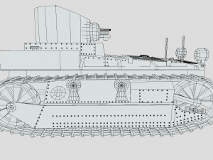 cartoon t1e1 cunningham light tank Modelo 3D
