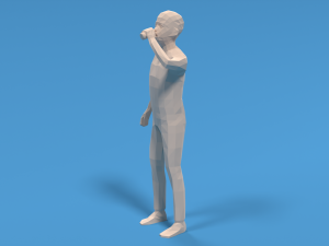 low poly kid drinking soda 3D मॉडल