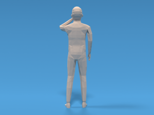 low poly kid drinking soda Model 3D
