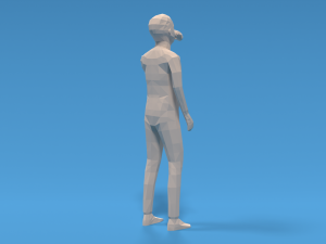 low poly kid drinking soda Model 3D