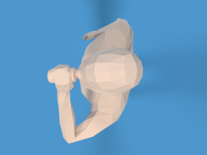 low poly kid drinking soda Model 3D