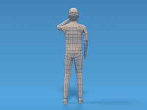 low poly kid drinking soda Model 3D