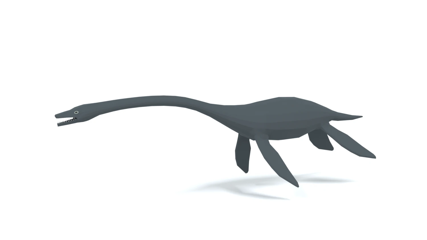 low poly cartoon plesiosaurus dinosaur 3D Model .c4d .max .obj .3ds .fbx .stl .blend