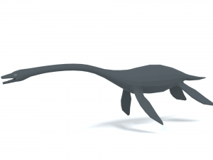 low poly cartoon plesiosaurus dinosaur 3D 模型