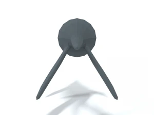 low poly cartoon plesiosaurus dinosaur 3D Model