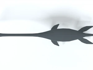 low poly cartoon plesiosaurus dinosaur 3D Model