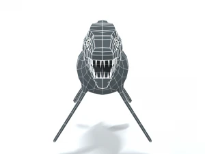 low poly cartoon plesiosaurus dinosaur 3D Model
