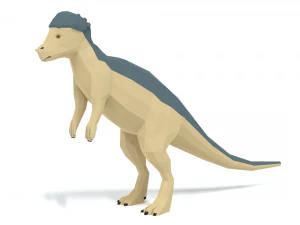 d&uuml;ş&uuml;k poli karikat&uuml;r pachycephalosaurus dinozor 3D Model