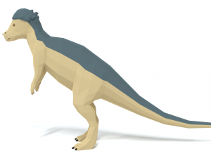 low poly cartoon pachycephalosaurus dinosaur Modelo 3D