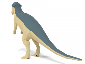 low poly cartoon pachycephalosaurus dinosaur Modelo 3D