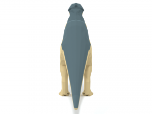 low poly cartoon pachycephalosaurus dinosaur Modelo 3D