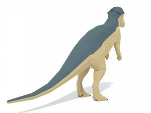 low poly cartoon pachycephalosaurus dinosaur Modelo 3D