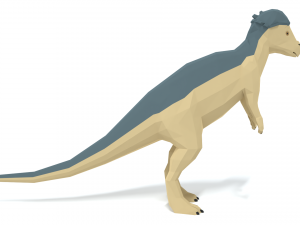 low poly cartoon pachycephalosaurus dinosaur Modelo 3D
