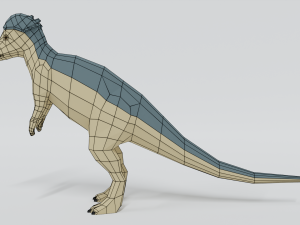 low poly cartoon pachycephalosaurus dinosaur Modelo 3D