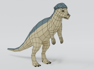 low poly cartoon pachycephalosaurus dinosaur Modelo 3D