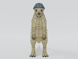 low poly cartoon pachycephalosaurus dinosaur Modelo 3D