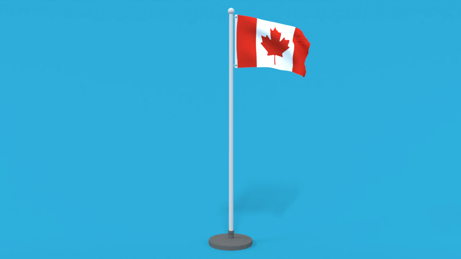 low poly seamless animated canada flag 3D Model .c4d .max .obj .3ds .fbx .stl .blend 