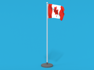 low poly seamless animated canada flag 3D मॉडल