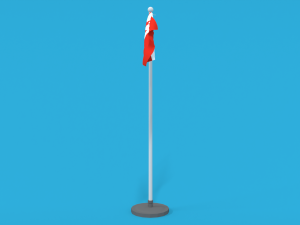 low poly seamless animated canada flag 3D मॉडल