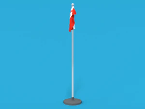 low poly seamless animated canada flag 3D Model