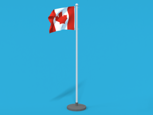 low poly seamless animated canada flag 3D मॉडल