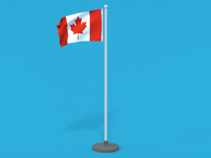 low poly seamless animated canada flag 3D मॉडल