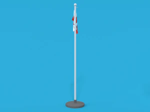 low poly seamless animated canada flag 3D Model