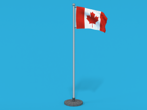 low poly seamless animated canada flag 3D मॉडल
