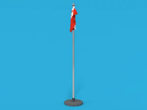 low poly seamless animated canada flag 3D Model