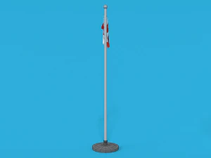 low poly seamless animated canada flag 3D Model