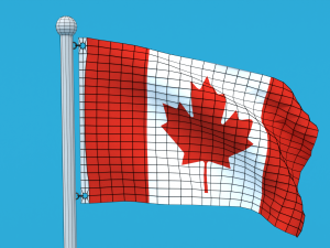 low poly seamless animated canada flag 3D मॉडल